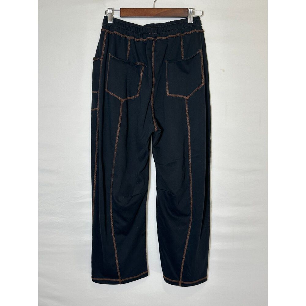 Women's Drawstring Wide Leg Lounge Casual Sweatpants Drawstring Waist Size M - Picture 2 of 2